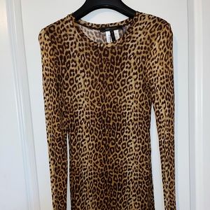 BCBGMAXAZRIA Zaira Body Con Leopard Print Dress